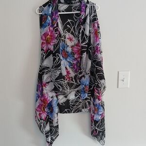 Floral Sheer Kimono Vest